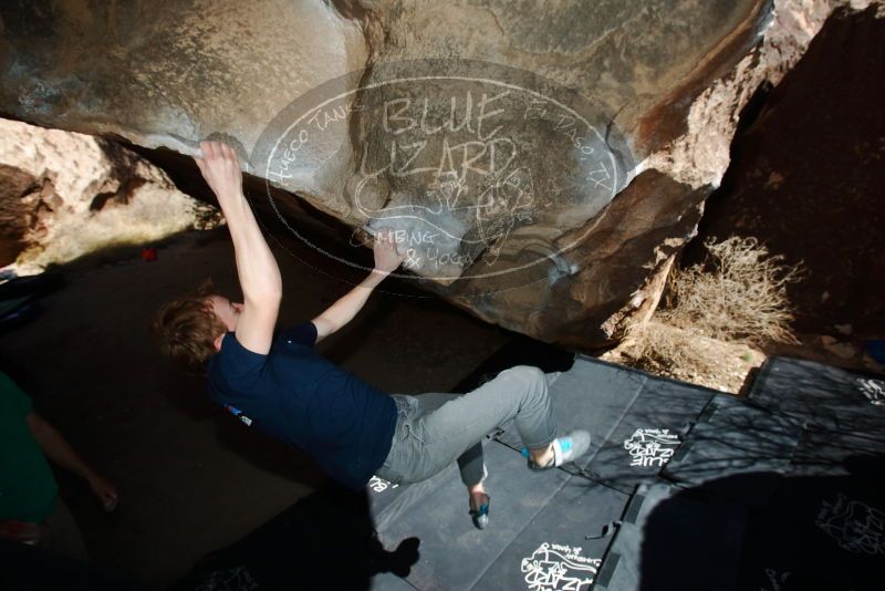 Bouldering in Hueco Tanks on 02/16/2020 with Blue Lizard Climbing and Yoga
Filename: SRM_20200216_1347530.jpg
Aperture: f/8.0
Shutter Speed: 1/250
Body: Canon EOS-1D Mark II
Lens: Canon EF 16-35mm f/2.8 L