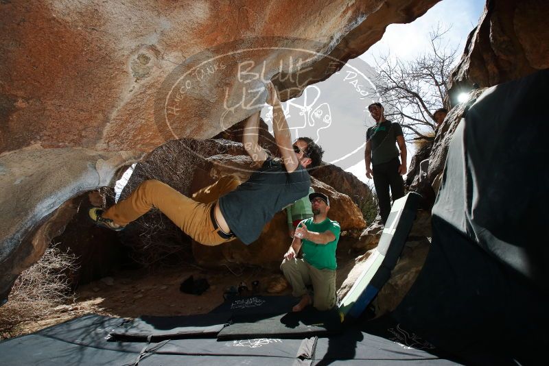 Bouldering in Hueco Tanks on 02/16/2020 with Blue Lizard Climbing and Yoga
Filename: SRM_20200216_1413010.jpg
Aperture: f/8.0
Shutter Speed: 1/250
Body: Canon EOS-1D Mark II
Lens: Canon EF 16-35mm f/2.8 L