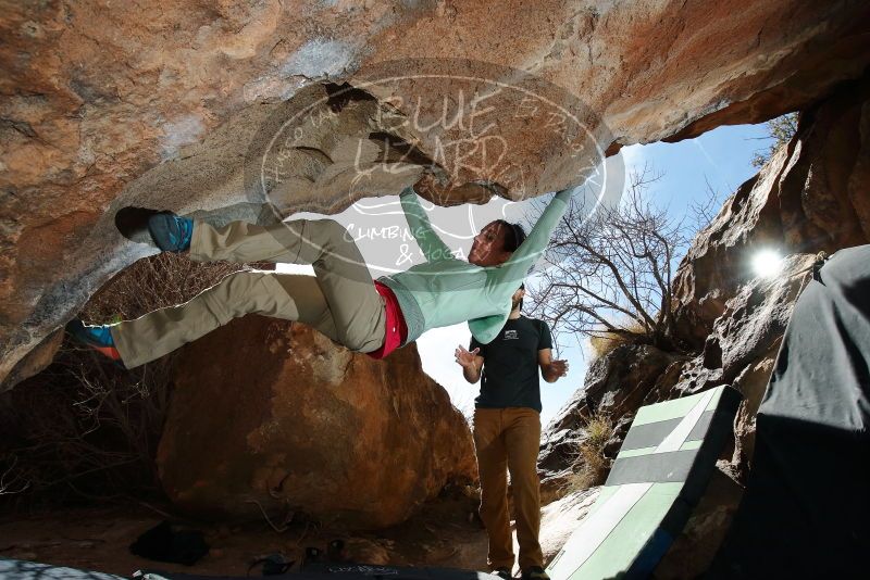 Bouldering in Hueco Tanks on 02/16/2020 with Blue Lizard Climbing and Yoga

Filename: SRM_20200216_1420330.jpg
Aperture: f/8.0
Shutter Speed: 1/250
Body: Canon EOS-1D Mark II
Lens: Canon EF 16-35mm f/2.8 L