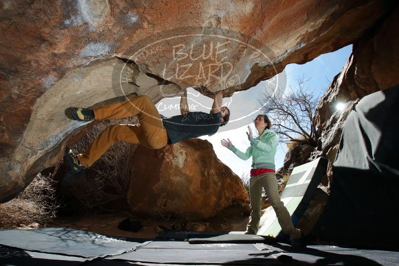 Bouldering in Hueco Tanks on 02/16/2020 with Blue Lizard Climbing and Yoga
Filename: SRM_20200216_1421470.jpg
Aperture: f/8.0
Shutter Speed: 1/250
Body: Canon EOS-1D Mark II
Lens: Canon EF 16-35mm f/2.8 L