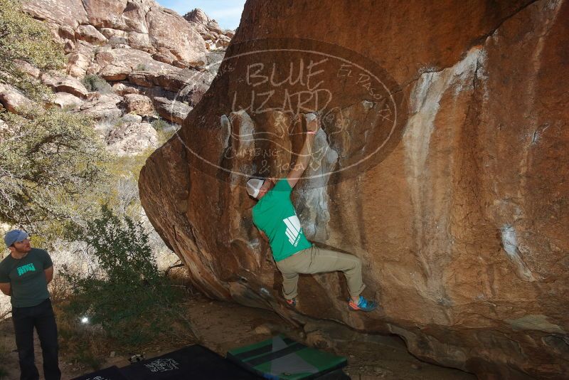 Bouldering in Hueco Tanks on 02/16/2020 with Blue Lizard Climbing and Yoga
Filename: SRM_20200216_1448530.jpg
Aperture: f/8.0
Shutter Speed: 1/250
Body: Canon EOS-1D Mark II
Lens: Canon EF 16-35mm f/2.8 L