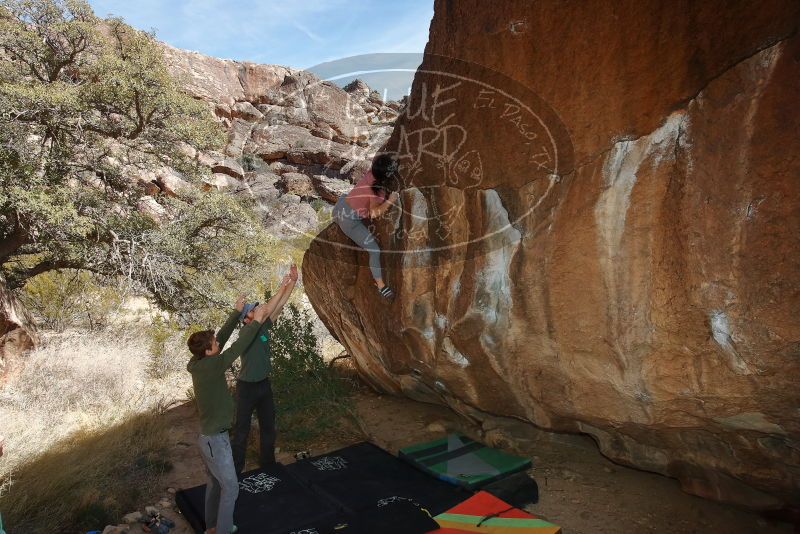 Bouldering in Hueco Tanks on 02/16/2020 with Blue Lizard Climbing and Yoga

Filename: SRM_20200216_1451320.jpg
Aperture: f/8.0
Shutter Speed: 1/250
Body: Canon EOS-1D Mark II
Lens: Canon EF 16-35mm f/2.8 L