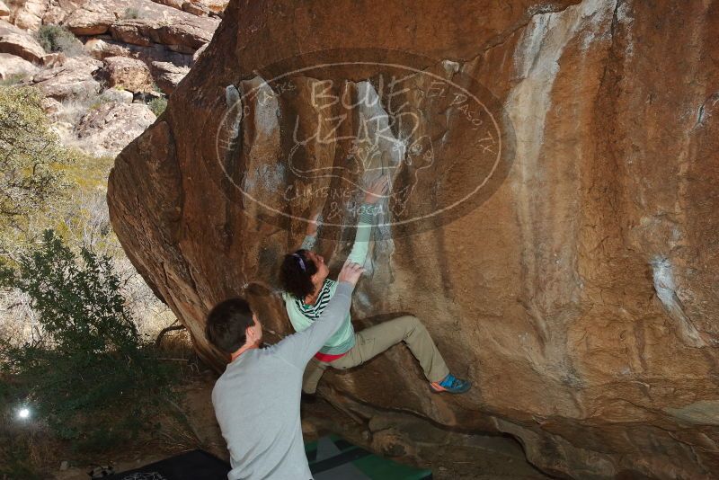 Bouldering in Hueco Tanks on 02/16/2020 with Blue Lizard Climbing and Yoga
Filename: SRM_20200216_1453240.jpg
Aperture: f/8.0
Shutter Speed: 1/250
Body: Canon EOS-1D Mark II
Lens: Canon EF 16-35mm f/2.8 L