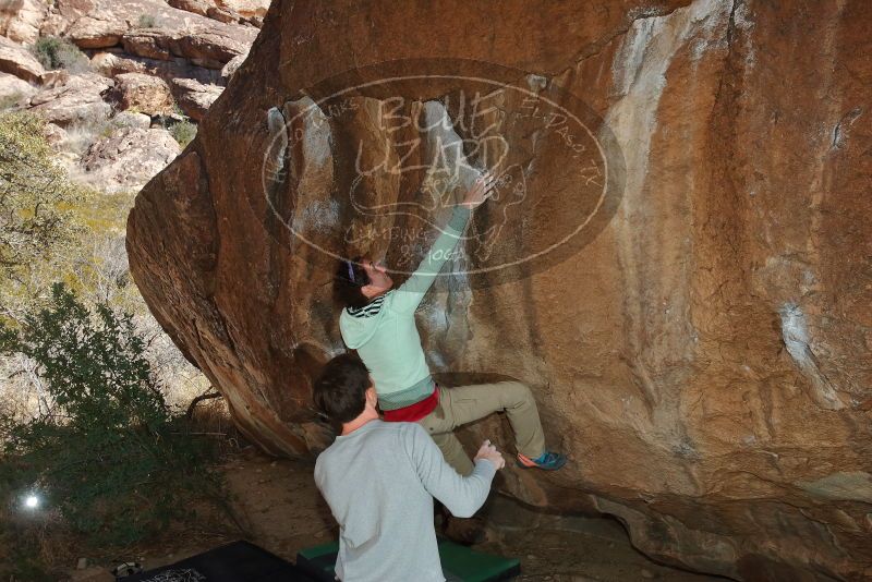 Bouldering in Hueco Tanks on 02/16/2020 with Blue Lizard Climbing and Yoga

Filename: SRM_20200216_1453290.jpg
Aperture: f/8.0
Shutter Speed: 1/250
Body: Canon EOS-1D Mark II
Lens: Canon EF 16-35mm f/2.8 L