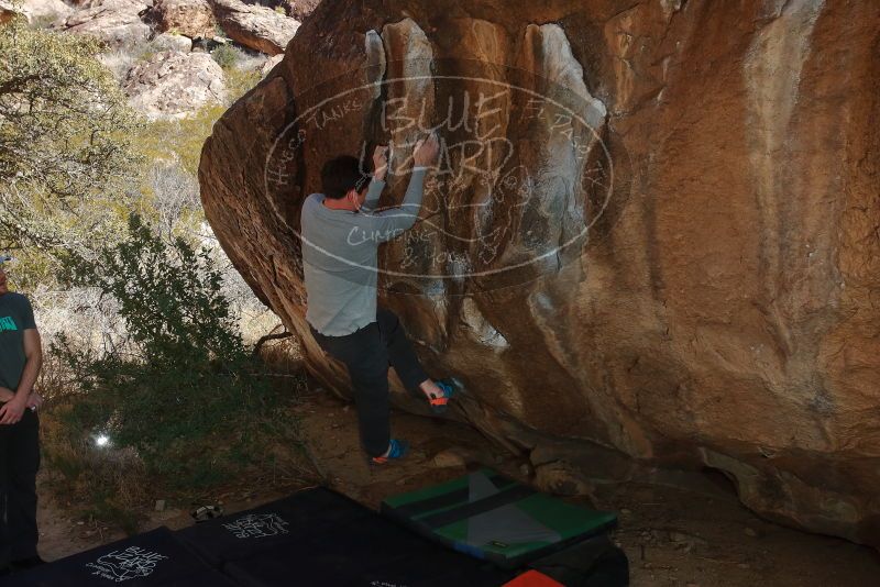 Bouldering in Hueco Tanks on 02/16/2020 with Blue Lizard Climbing and Yoga
Filename: SRM_20200216_1454560.jpg
Aperture: f/8.0
Shutter Speed: 1/250
Body: Canon EOS-1D Mark II
Lens: Canon EF 16-35mm f/2.8 L
