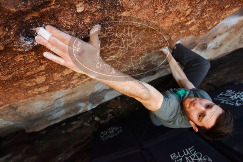 Bouldering in Hueco Tanks on 02/16/2020 with Blue Lizard Climbing and Yoga
Filename: SRM_20200216_1625030.jpg
Aperture: f/5.6
Shutter Speed: 1/250
Body: Canon EOS-1D Mark II
Lens: Canon EF 16-35mm f/2.8 L