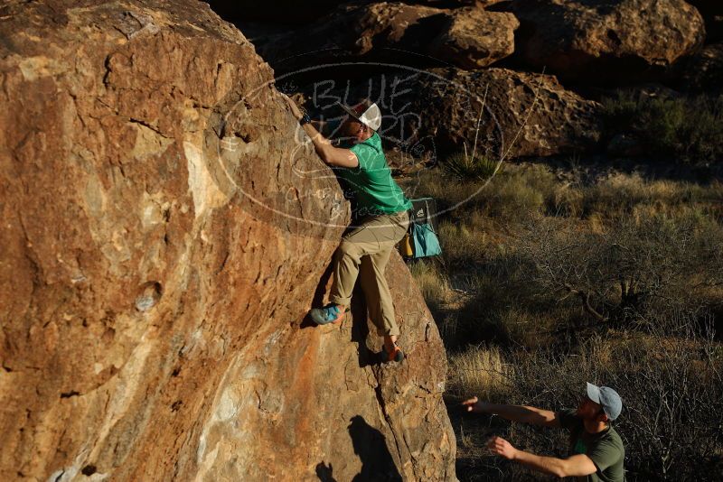 Bouldering in Hueco Tanks on 02/16/2020 with Blue Lizard Climbing and Yoga
Filename: SRM_20200216_1815320.jpg
Aperture: f/5.0
Shutter Speed: 1/400
Body: Canon EOS-1D Mark II
Lens: Canon EF 50mm f/1.8 II