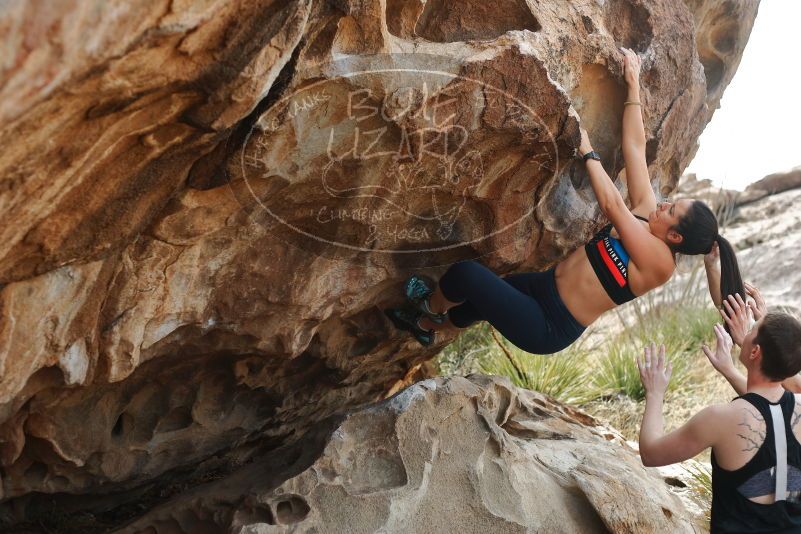 Bouldering in Hueco Tanks on 02/17/2020 with Blue Lizard Climbing and Yoga
Filename: SRM_20200217_1236230.jpg
Aperture: f/3.5
Shutter Speed: 1/400
Body: Canon EOS-1D Mark II
Lens: Canon EF 50mm f/1.8 II