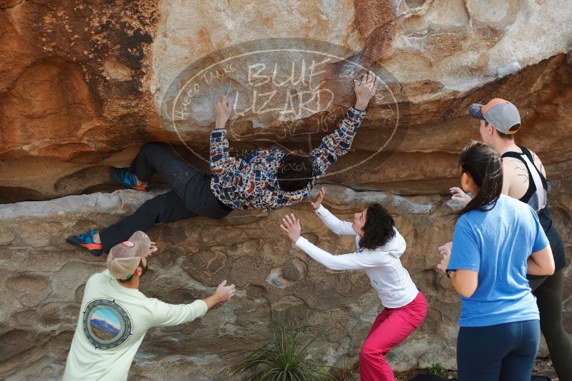 Bouldering in Hueco Tanks on 02/17/2020 with Blue Lizard Climbing and Yoga

Filename: SRM_20200217_1302170.jpg
Aperture: f/3.5
Shutter Speed: 1/400
Body: Canon EOS-1D Mark II
Lens: Canon EF 50mm f/1.8 II