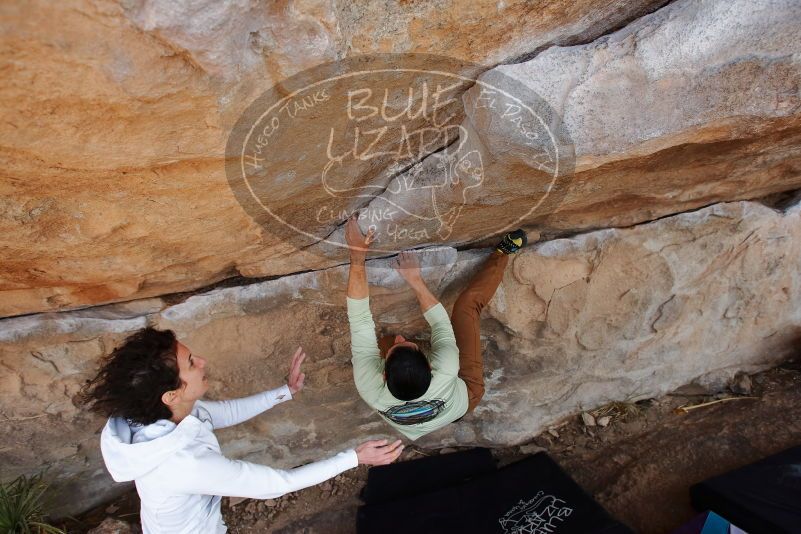 Bouldering in Hueco Tanks on 02/17/2020 with Blue Lizard Climbing and Yoga
Filename: SRM_20200217_1354120.jpg
Aperture: f/5.0
Shutter Speed: 1/250
Body: Canon EOS-1D Mark II
Lens: Canon EF 16-35mm f/2.8 L