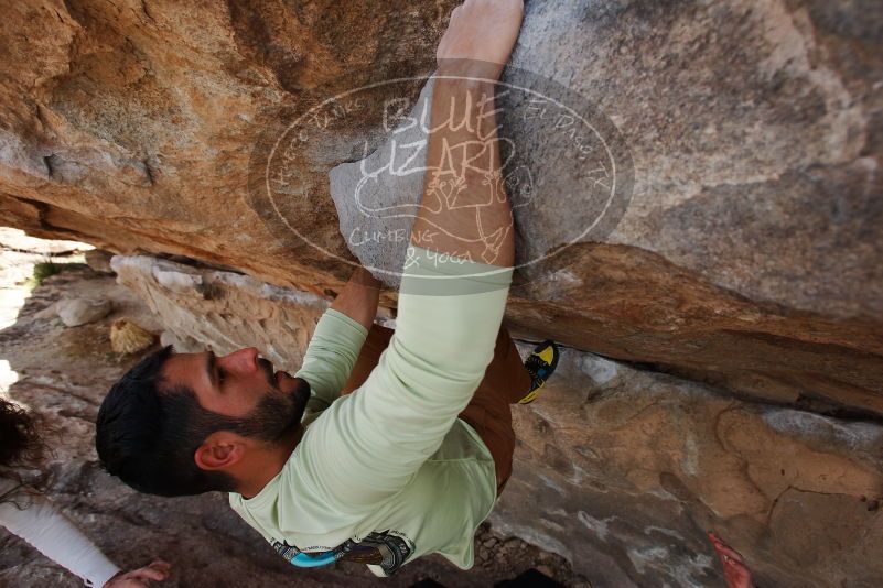 Bouldering in Hueco Tanks on 02/17/2020 with Blue Lizard Climbing and Yoga
Filename: SRM_20200217_1404321.jpg
Aperture: f/5.6
Shutter Speed: 1/500
Body: Canon EOS-1D Mark II
Lens: Canon EF 16-35mm f/2.8 L