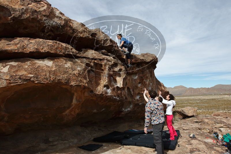 Bouldering in Hueco Tanks on 02/17/2020 with Blue Lizard Climbing and Yoga
Filename: SRM_20200217_1436500.jpg
Aperture: f/8.0
Shutter Speed: 1/640
Body: Canon EOS-1D Mark II
Lens: Canon EF 16-35mm f/2.8 L