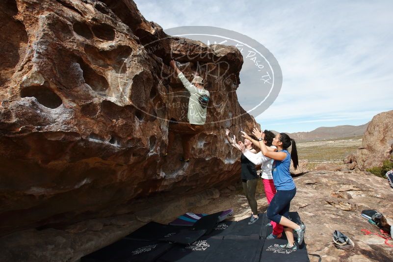 Bouldering in Hueco Tanks on 02/17/2020 with Blue Lizard Climbing and Yoga

Filename: SRM_20200217_1443540.jpg
Aperture: f/8.0
Shutter Speed: 1/400
Body: Canon EOS-1D Mark II
Lens: Canon EF 16-35mm f/2.8 L