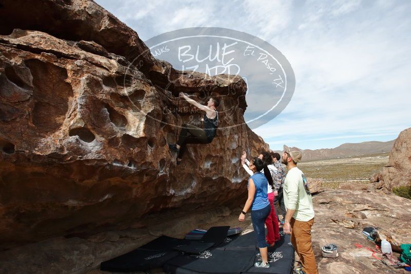 Bouldering in Hueco Tanks on 02/17/2020 with Blue Lizard Climbing and Yoga

Filename: SRM_20200217_1447180.jpg
Aperture: f/8.0
Shutter Speed: 1/400
Body: Canon EOS-1D Mark II
Lens: Canon EF 16-35mm f/2.8 L