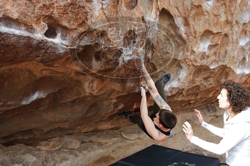 Bouldering in Hueco Tanks on 02/17/2020 with Blue Lizard Climbing and Yoga
Filename: SRM_20200217_1453250.jpg
Aperture: f/5.0
Shutter Speed: 1/320
Body: Canon EOS-1D Mark II
Lens: Canon EF 16-35mm f/2.8 L