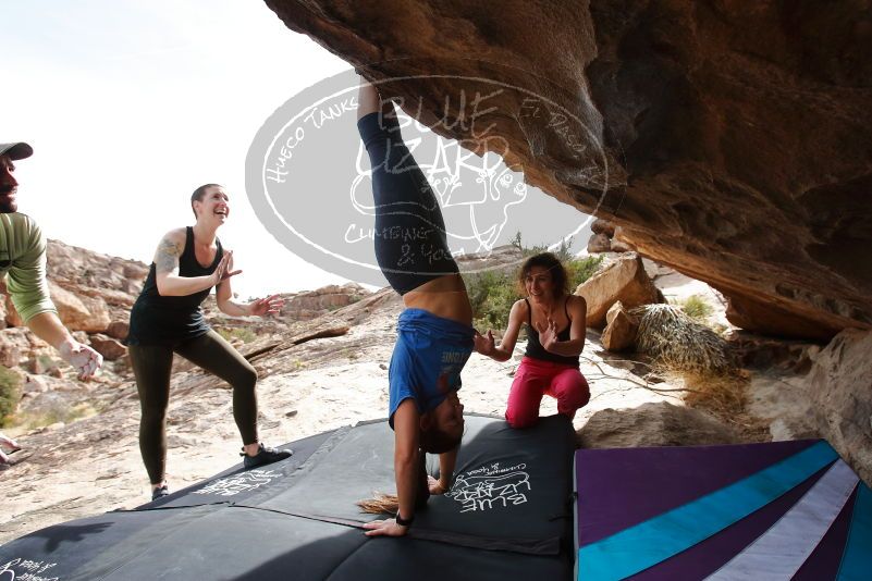 Bouldering in Hueco Tanks on 02/17/2020 with Blue Lizard Climbing and Yoga
Filename: SRM_20200217_1511290.jpg
Aperture: f/5.6
Shutter Speed: 1/320
Body: Canon EOS-1D Mark II
Lens: Canon EF 16-35mm f/2.8 L
