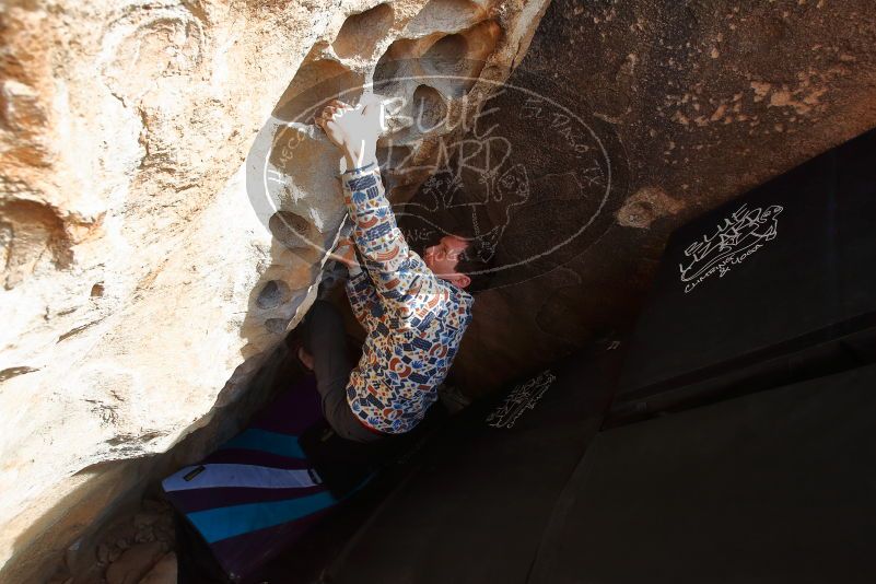 Bouldering in Hueco Tanks on 02/17/2020 with Blue Lizard Climbing and Yoga
Filename: SRM_20200217_1639200.jpg
Aperture: f/6.3
Shutter Speed: 1/250
Body: Canon EOS-1D Mark II
Lens: Canon EF 16-35mm f/2.8 L