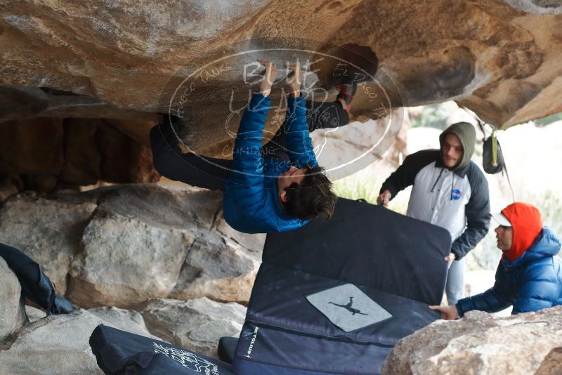 Bouldering in Hueco Tanks on 02/21/2020 with Blue Lizard Climbing and Yoga

Filename: SRM_20200221_1028460.jpg
Aperture: f/3.5
Shutter Speed: 1/250
Body: Canon EOS-1D Mark II
Lens: Canon EF 50mm f/1.8 II