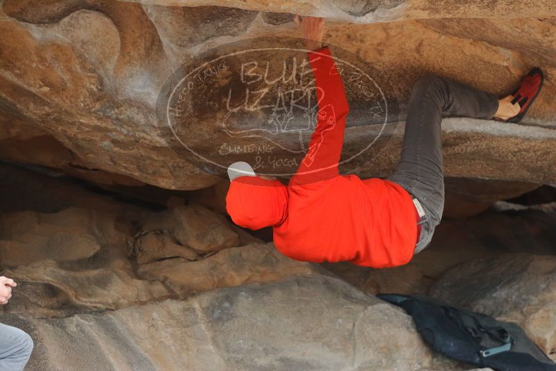Bouldering in Hueco Tanks on 02/21/2020 with Blue Lizard Climbing and Yoga
Filename: SRM_20200221_1036120.jpg
Aperture: f/4.5
Shutter Speed: 1/250
Body: Canon EOS-1D Mark II
Lens: Canon EF 50mm f/1.8 II