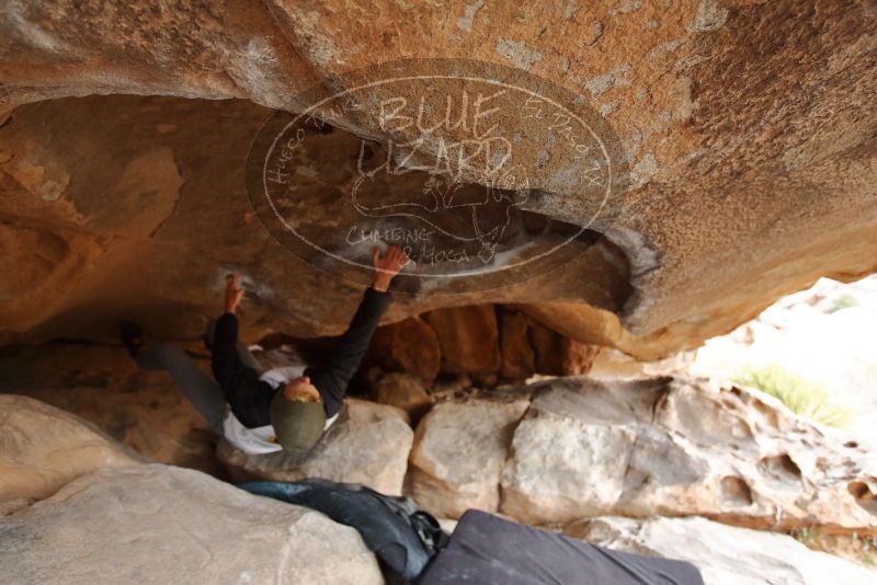 Bouldering in Hueco Tanks on 02/21/2020 with Blue Lizard Climbing and Yoga
Filename: SRM_20200221_1042000.jpg
Aperture: f/3.2
Shutter Speed: 1/250
Body: Canon EOS-1D Mark II
Lens: Canon EF 16-35mm f/2.8 L