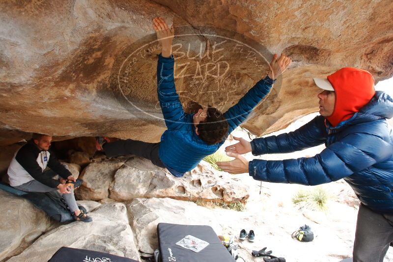 Bouldering in Hueco Tanks on 02/21/2020 with Blue Lizard Climbing and Yoga

Filename: SRM_20200221_1100380.jpg
Aperture: f/4.0
Shutter Speed: 1/250
Body: Canon EOS-1D Mark II
Lens: Canon EF 16-35mm f/2.8 L