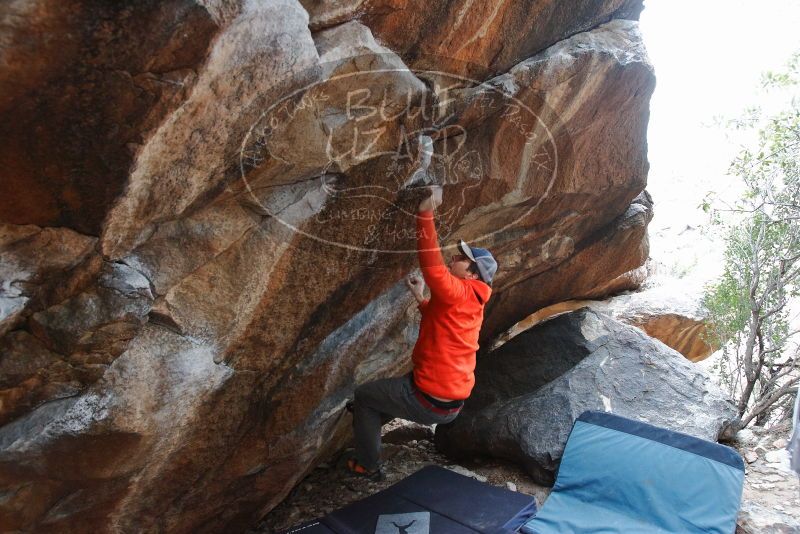 Bouldering in Hueco Tanks on 02/21/2020 with Blue Lizard Climbing and Yoga
Filename: SRM_20200221_1440320.jpg
Aperture: f/5.0
Shutter Speed: 1/250
Body: Canon EOS-1D Mark II
Lens: Canon EF 16-35mm f/2.8 L