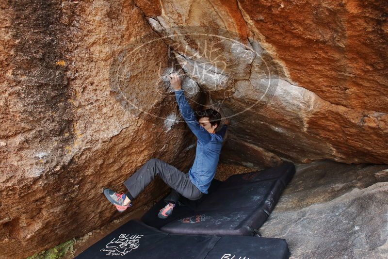 Bouldering in Hueco Tanks on 02/21/2020 with Blue Lizard Climbing and Yoga
Filename: SRM_20200221_1623130.jpg
Aperture: f/5.0
Shutter Speed: 1/250
Body: Canon EOS-1D Mark II
Lens: Canon EF 16-35mm f/2.8 L