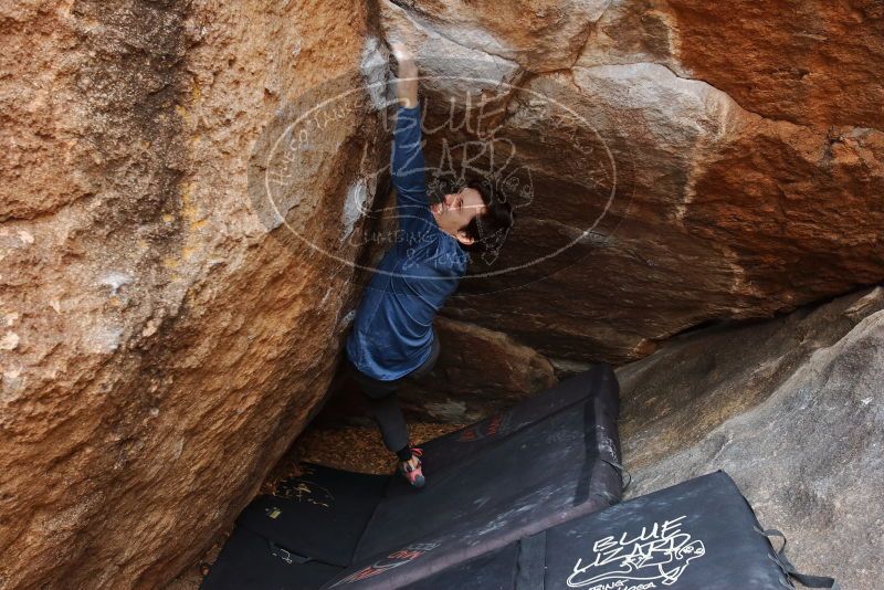 Bouldering in Hueco Tanks on 02/21/2020 with Blue Lizard Climbing and Yoga

Filename: SRM_20200221_1635060.jpg
Aperture: f/5.0
Shutter Speed: 1/250
Body: Canon EOS-1D Mark II
Lens: Canon EF 16-35mm f/2.8 L