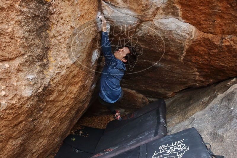 Bouldering in Hueco Tanks on 02/21/2020 with Blue Lizard Climbing and Yoga

Filename: SRM_20200221_1635062.jpg
Aperture: f/5.0
Shutter Speed: 1/250
Body: Canon EOS-1D Mark II
Lens: Canon EF 16-35mm f/2.8 L