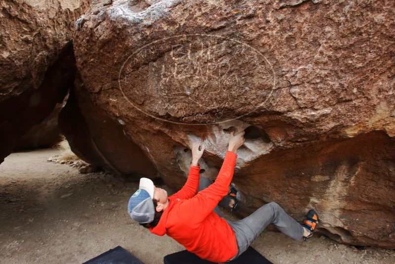 Bouldering in Hueco Tanks on 02/21/2020 with Blue Lizard Climbing and Yoga
Filename: SRM_20200221_1657150.jpg
Aperture: f/5.6
Shutter Speed: 1/250
Body: Canon EOS-1D Mark II
Lens: Canon EF 16-35mm f/2.8 L