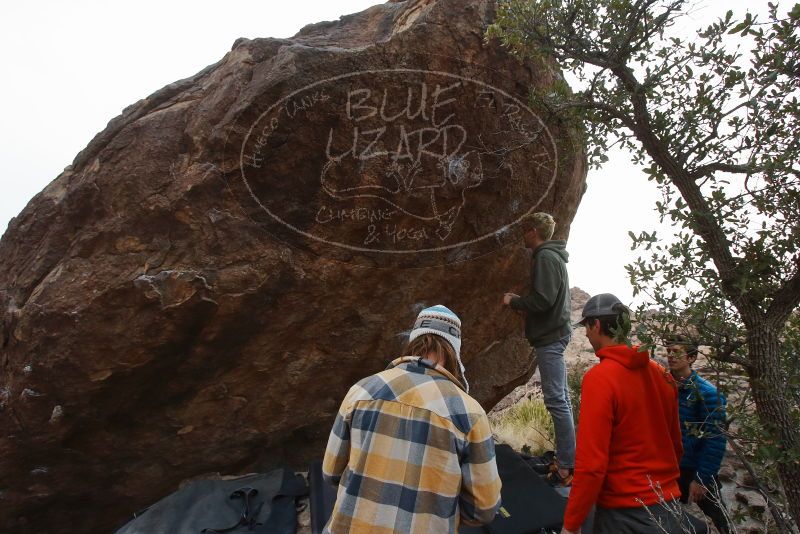 Bouldering in Hueco Tanks on 02/21/2020 with Blue Lizard Climbing and Yoga
Filename: SRM_20200221_1733000.jpg
Aperture: f/8.0
Shutter Speed: 1/250
Body: Canon EOS-1D Mark II
Lens: Canon EF 16-35mm f/2.8 L