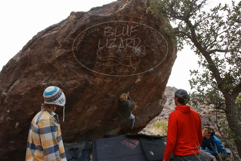 Bouldering in Hueco Tanks on 02/21/2020 with Blue Lizard Climbing and Yoga
Filename: SRM_20200221_1742430.jpg
Aperture: f/7.1
Shutter Speed: 1/250
Body: Canon EOS-1D Mark II
Lens: Canon EF 16-35mm f/2.8 L