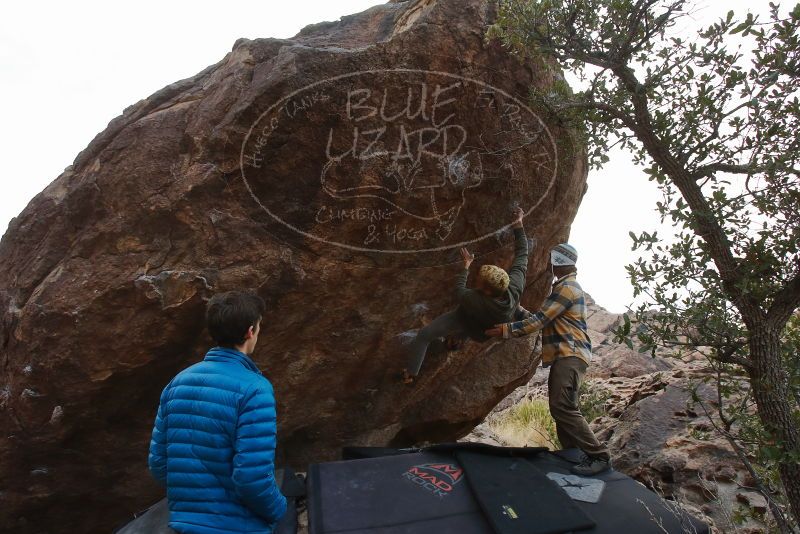 Bouldering in Hueco Tanks on 02/21/2020 with Blue Lizard Climbing and Yoga
Filename: SRM_20200221_1744540.jpg
Aperture: f/7.1
Shutter Speed: 1/250
Body: Canon EOS-1D Mark II
Lens: Canon EF 16-35mm f/2.8 L