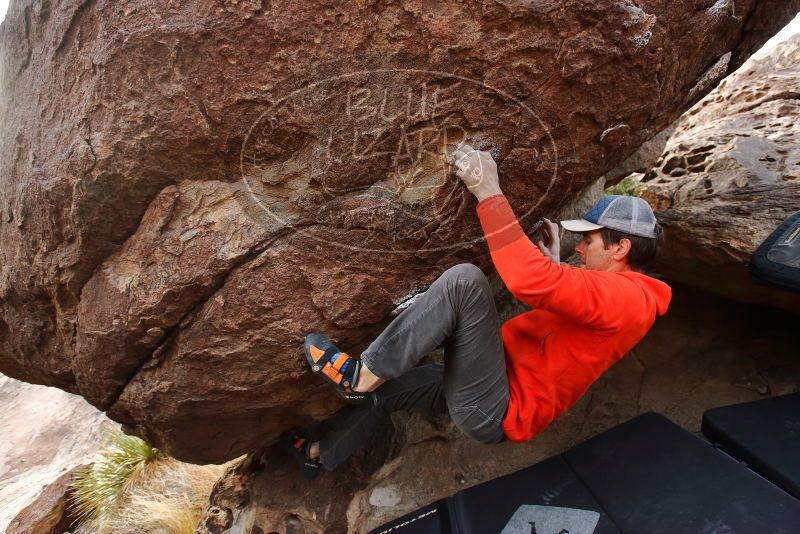 Bouldering in Hueco Tanks on 02/21/2020 with Blue Lizard Climbing and Yoga
Filename: SRM_20200221_1750370.jpg
Aperture: f/4.5
Shutter Speed: 1/250
Body: Canon EOS-1D Mark II
Lens: Canon EF 16-35mm f/2.8 L