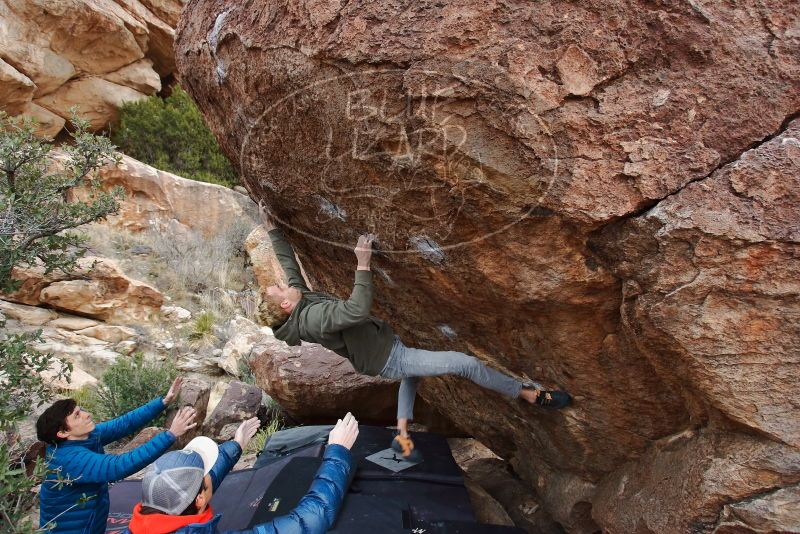 Bouldering in Hueco Tanks on 02/21/2020 with Blue Lizard Climbing and Yoga
Filename: SRM_20200221_1809170.jpg
Aperture: f/5.0
Shutter Speed: 1/250
Body: Canon EOS-1D Mark II
Lens: Canon EF 16-35mm f/2.8 L