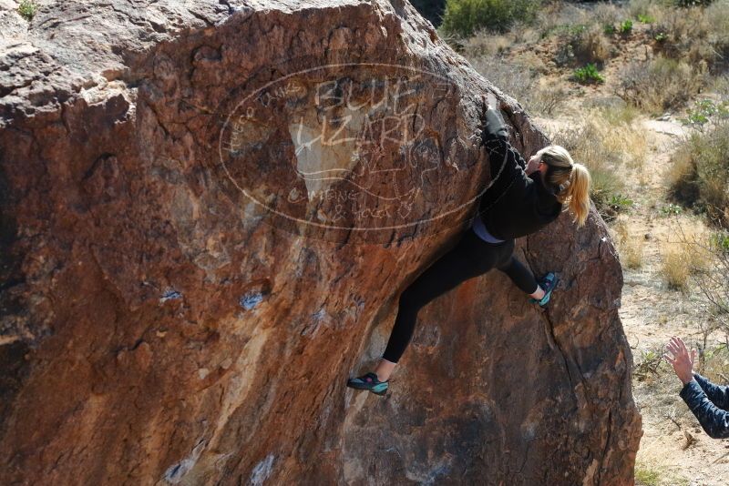 Bouldering in Hueco Tanks on 02/25/2020 with Blue Lizard Climbing and Yoga

Filename: SRM_20200225_1211290.jpg
Aperture: f/5.6
Shutter Speed: 1/320
Body: Canon EOS-1D Mark II
Lens: Canon EF 50mm f/1.8 II