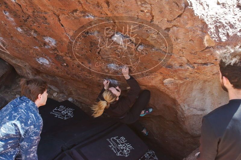 Bouldering in Hueco Tanks on 02/25/2020 with Blue Lizard Climbing and Yoga
Filename: SRM_20200225_1348420.jpg
Aperture: f/6.3
Shutter Speed: 1/250
Body: Canon EOS-1D Mark II
Lens: Canon EF 16-35mm f/2.8 L