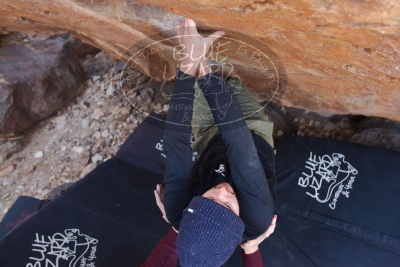 Bouldering in Hueco Tanks on 02/25/2020 with Blue Lizard Climbing and Yoga

Filename: SRM_20200225_1427120.jpg
Aperture: f/4.0
Shutter Speed: 1/250
Body: Canon EOS-1D Mark II
Lens: Canon EF 16-35mm f/2.8 L