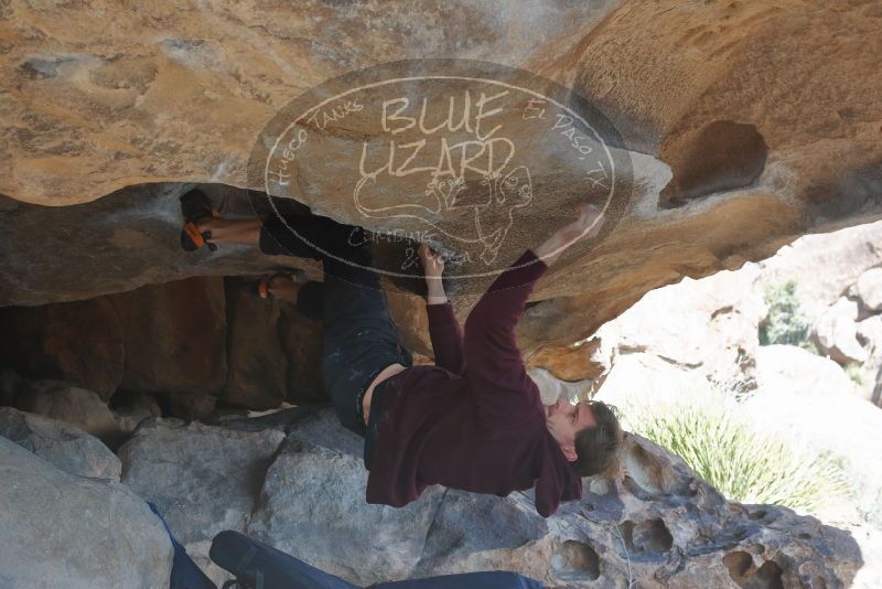 Bouldering in Hueco Tanks on 02/25/2020 with Blue Lizard Climbing and Yoga

Filename: SRM_20200225_1600440.jpg
Aperture: f/5.6
Shutter Speed: 1/320
Body: Canon EOS-1D Mark II
Lens: Canon EF 50mm f/1.8 II