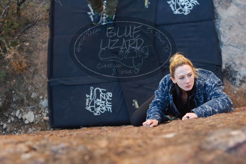 Bouldering in Hueco Tanks on 02/25/2020 with Blue Lizard Climbing and Yoga

Filename: SRM_20200225_1710510.jpg
Aperture: f/3.2
Shutter Speed: 1/320
Body: Canon EOS-1D Mark II
Lens: Canon EF 50mm f/1.8 II