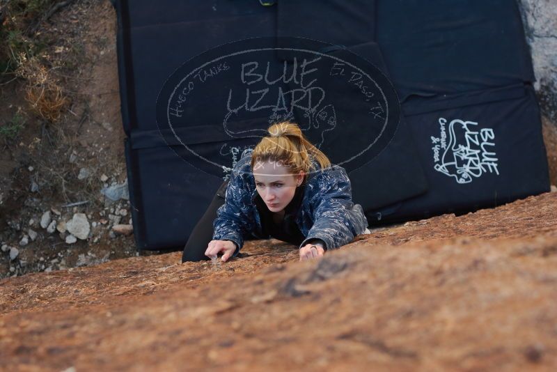 Bouldering in Hueco Tanks on 02/25/2020 with Blue Lizard Climbing and Yoga

Filename: SRM_20200225_1711480.jpg
Aperture: f/4.0
Shutter Speed: 1/320
Body: Canon EOS-1D Mark II
Lens: Canon EF 50mm f/1.8 II