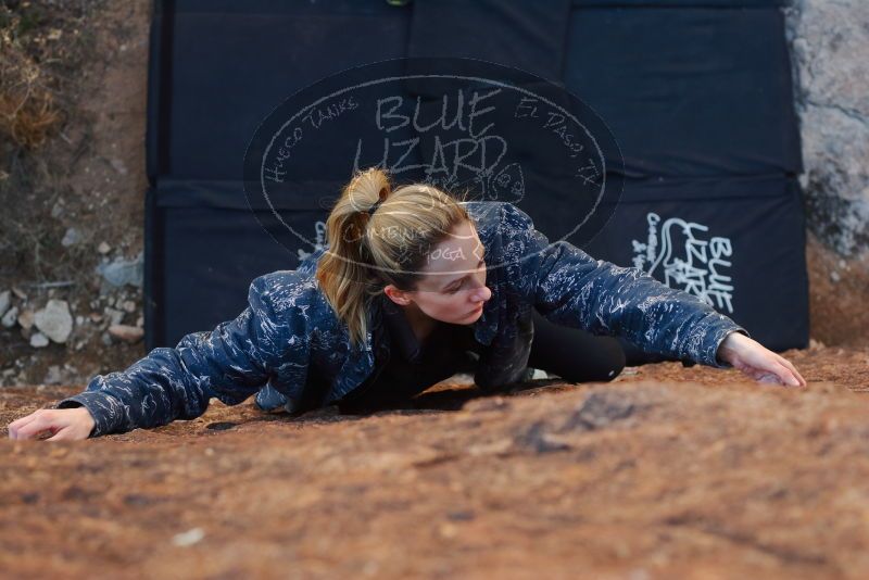 Bouldering in Hueco Tanks on 02/25/2020 with Blue Lizard Climbing and Yoga
Filename: SRM_20200225_1712000.jpg
Aperture: f/4.0
Shutter Speed: 1/320
Body: Canon EOS-1D Mark II
Lens: Canon EF 50mm f/1.8 II