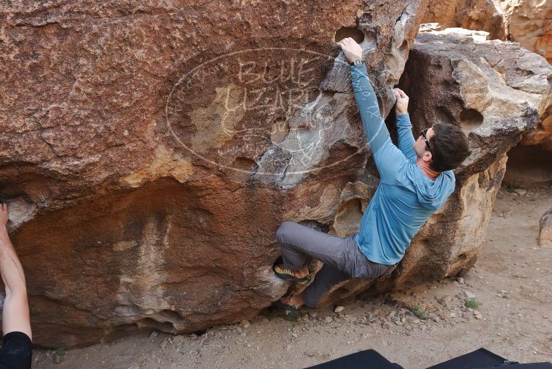 Bouldering in Hueco Tanks on 02/28/2020 with Blue Lizard Climbing and Yoga

Filename: SRM_20200228_1203100.jpg
Aperture: f/5.0
Shutter Speed: 1/250
Body: Canon EOS-1D Mark II
Lens: Canon EF 16-35mm f/2.8 L