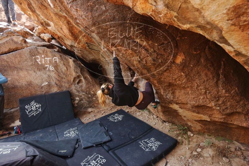 Bouldering in Hueco Tanks on 02/28/2020 with Blue Lizard Climbing and Yoga
Filename: SRM_20200228_1216570.jpg
Aperture: f/4.0
Shutter Speed: 1/320
Body: Canon EOS-1D Mark II
Lens: Canon EF 16-35mm f/2.8 L