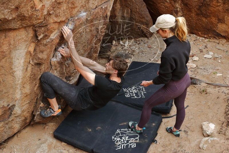 Bouldering in Hueco Tanks on 02/28/2020 with Blue Lizard Climbing and Yoga

Filename: SRM_20200228_1454520.jpg
Aperture: f/6.3
Shutter Speed: 1/250
Body: Canon EOS-1D Mark II
Lens: Canon EF 16-35mm f/2.8 L