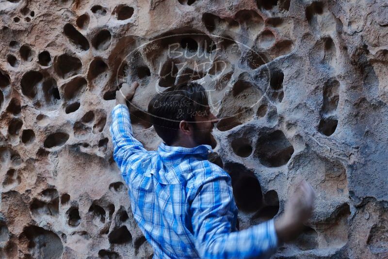 Bouldering in Hueco Tanks on 02/28/2020 with Blue Lizard Climbing and Yoga

Filename: SRM_20200228_1648280.jpg
Aperture: f/3.5
Shutter Speed: 1/100
Body: Canon EOS-1D Mark II
Lens: Canon EF 50mm f/1.8 II