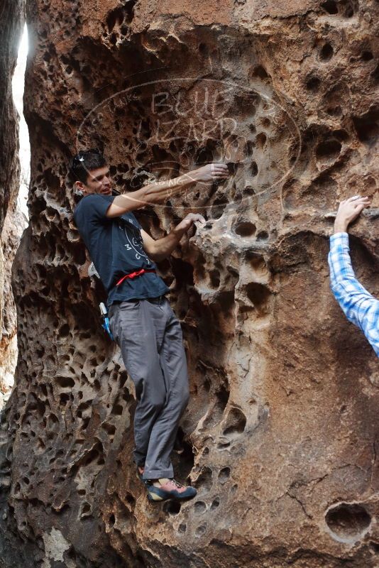 Bouldering in Hueco Tanks on 02/28/2020 with Blue Lizard Climbing and Yoga

Filename: SRM_20200228_1651300.jpg
Aperture: f/4.5
Shutter Speed: 1/100
Body: Canon EOS-1D Mark II
Lens: Canon EF 50mm f/1.8 II