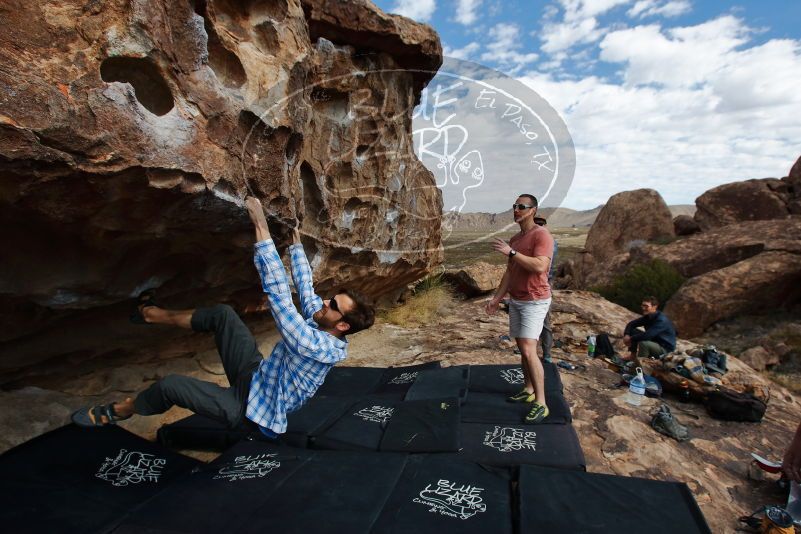 Bouldering in Hueco Tanks on 02/29/2020 with Blue Lizard Climbing and Yoga

Filename: SRM_20200229_1120550.jpg
Aperture: f/6.3
Shutter Speed: 1/320
Body: Canon EOS-1D Mark II
Lens: Canon EF 16-35mm f/2.8 L