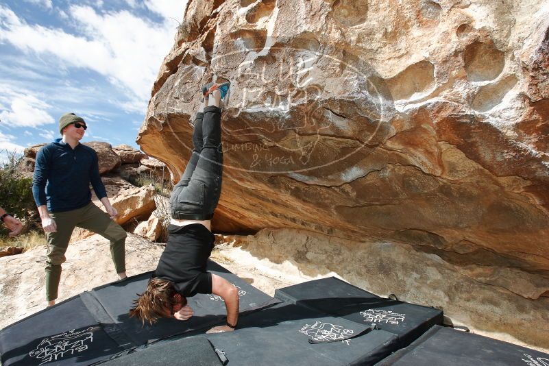 Bouldering in Hueco Tanks on 02/29/2020 with Blue Lizard Climbing and Yoga
Filename: SRM_20200229_1136290.jpg
Aperture: f/7.1
Shutter Speed: 1/250
Body: Canon EOS-1D Mark II
Lens: Canon EF 16-35mm f/2.8 L
