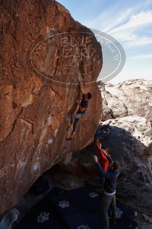 Bouldering in Hueco Tanks on 02/29/2020 with Blue Lizard Climbing and Yoga
Filename: SRM_20200229_1242440.jpg
Aperture: f/8.0
Shutter Speed: 1/200
Body: Canon EOS-1D Mark II
Lens: Canon EF 16-35mm f/2.8 L